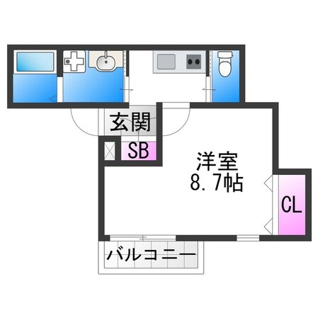 アフィット平野宮前の物件間取画像